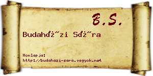 Budaházi Sára névjegykártya